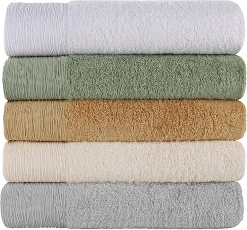 Vista 13 de Superior Rayon - Juego de toallas de 12 piezas de mezcla de bambú, de secado rápido, artículos esenciales para el baño, ducha, spa, toallas