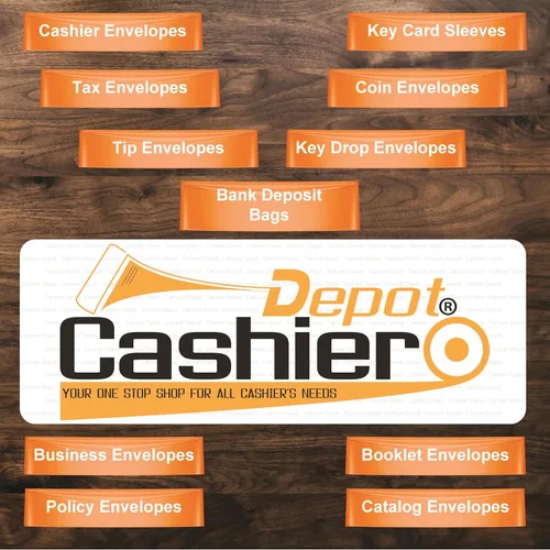 Vista 4 de 100 Cashier Depot - After Hours Key Drop Envelopes AH69W, 6" x 9", White 28lb Paper, Open End, Night Drop Service Envelopes for Auto Repair Shops