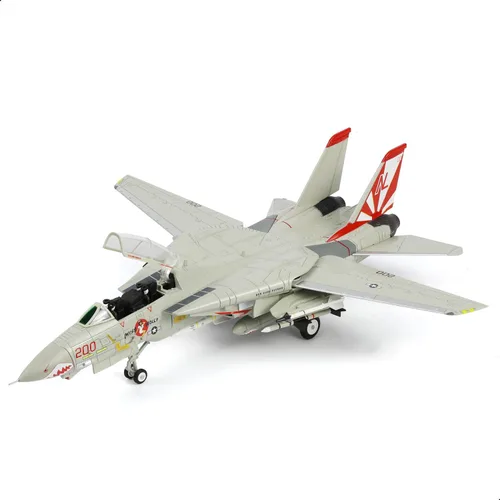 Vista 8 de NUOTIE US Navy F-14 Tomcat 1/72 Modelo de aleación VF-84 Jolly Rogers Avión de combate metálico fundido Modelo de exhibición militar o regalo