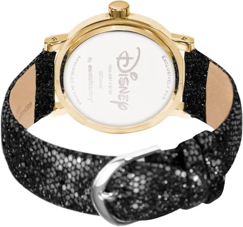 Vista 2 de Disney Classic Mickey Mouse Moving Hands Watch, Iconic Design, Fun Animation Stylish Mickey Mouse Watch for Women, Fans Women's Watches with Black