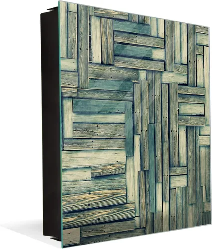 Vista 18 de Concept Crystal Gabinete decorativo de almacenamiento de llaves con tablero blanco de vidrio K10A: pestillo antiguo sin entrada