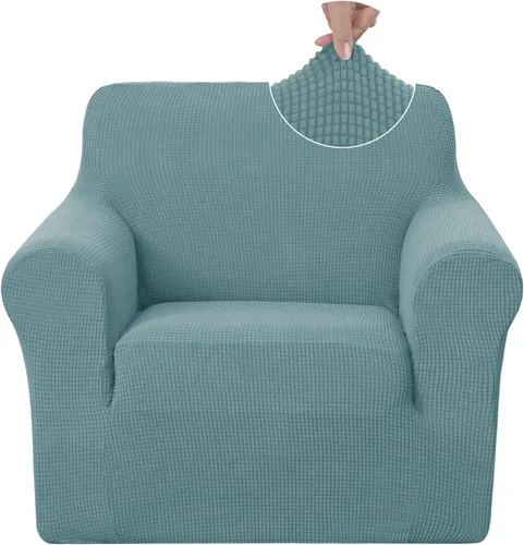 Vista 90 de U-NICE HOME Funda para sofá biplaza elástica, cubierta para sofá, funda para sillón, protector de muebles para sofá con 2 cojines, funda para sofá