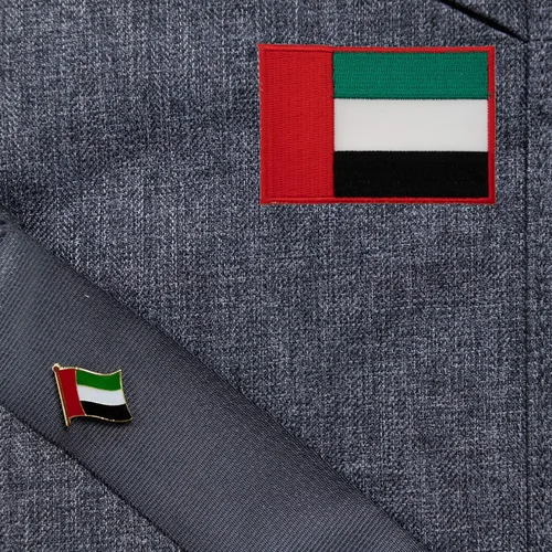 Vista 9 de A-ONE Insignia de la bandera del país de los Emiratos Árabes Unidos (EAU) + insignia de metal de la bandera nacional del Emirato de Fujairah