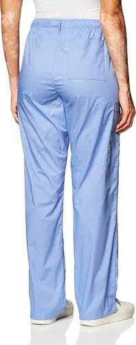 Vista 3 de WonderWink, pantalones elásticos resistentes para mujer de Wonderwork, talla petite plus Azul Ceil