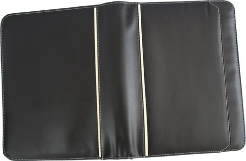 Vista 2 de Excutive Leatherette con cremallera alrededor de 3 anillos carpeta Padfolio