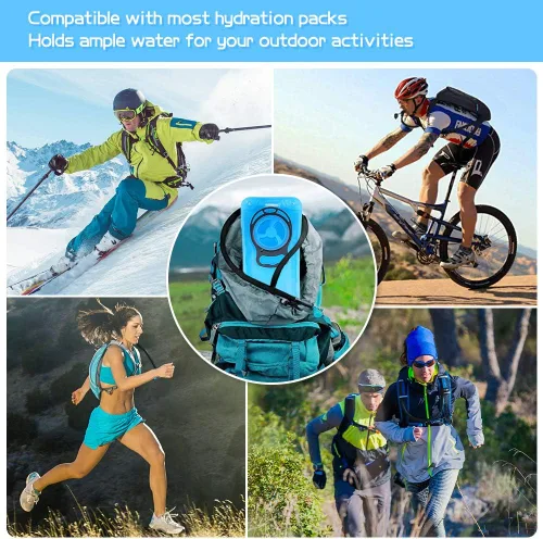 Vista 7 de 2L Hydration Bladder, Water Bladder for Hiking Backpack 2 Liter Water Storage Bag with Insulated Tube, Hydration Back Pack Replacement for Outdoor