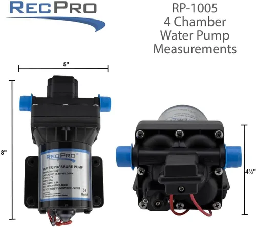 Vista 10 de RecPro - Bomba de agua de repuesto directo para Shurflo 4008-101-A65 3.0 GPM 12V Self-Prime Camper Bomba de agua