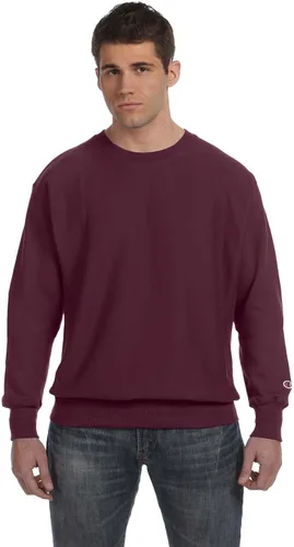 Vista 28 de Champion - Sudadera con cuello redondo para hombre, tejido invertido, sudadera de forro polar pesado para hombre Negro