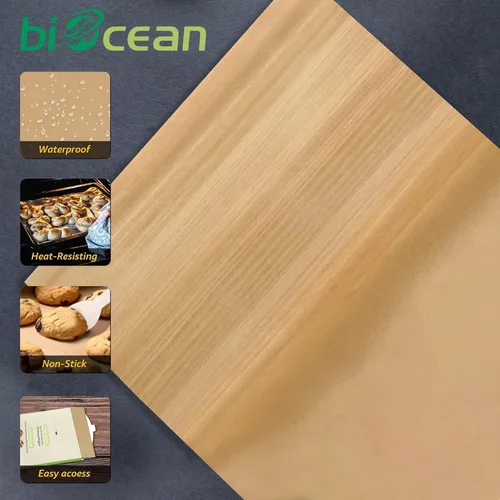 Vista 5 de 200 piezas de hojas de papel pergamino sin blanquear de 9 x 13 pulgadas precortadas de servicio pesado, suministros planos de cocina para hornear