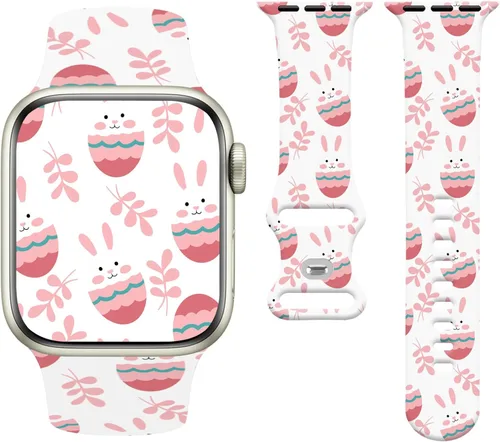 Vista 22 de Holiday Watchband Compatible with Apple Watch 38mm 40mm 41mm 42mm 44mm 45mm 49mm Women Men,Soft Silicone Cute Sport Strap for Apple Watch Ultra