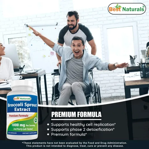 Vista 4 de Best Naturals Extracto de brotes de brócoli, 1000 mg y gluconato de zinc 50 mg