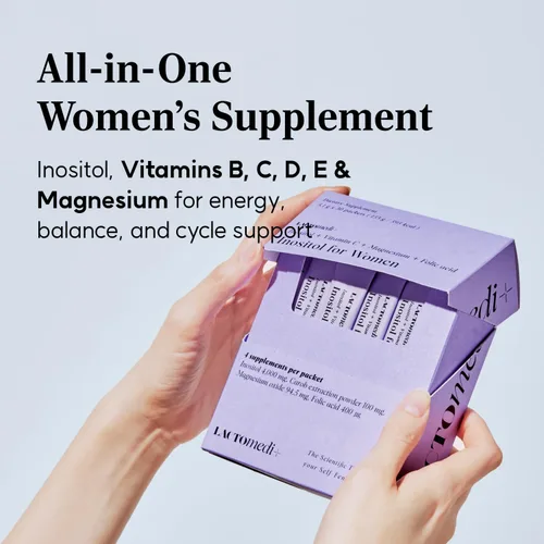 Vista 5 de LACTOMEDI Suplemento de inositol para mujeres Myo-inositol 4000 mg + D-Chiro-Inositol 100mg Proporción 40:1 Apoyo diario para el bienestar