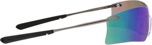Vista 3 de Crews T411G Rubicon - Gafas de seguridad con espejo esmeralda, 1 par Lente de espejo esmeralda