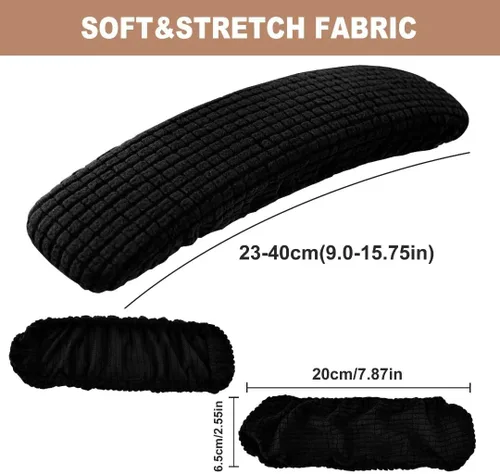 Vista 3 de SARAFLORA Funda para silla de oficina, elástica, resistente a las manchas, de elastano, para silla de computadora, para sillas de escritorio, brazo