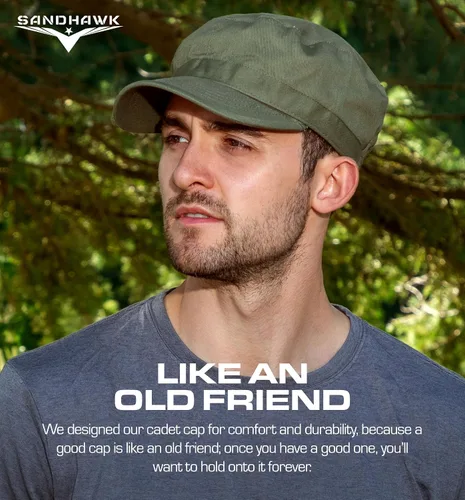 Vista 5 de Sandhawk Sombrero militar, sombrero del ejército, sombrero de conductor, gorra militar, gorra del ejército, sombrero de cadete, gorra de cadete