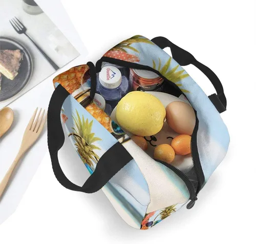 Vista 7 de Bolsas de almuerzo personalizadas para mujeres u hombres, personalizan tu nombre o imagen, bolsa de almuerzo aislada, contenedor de almuerzo