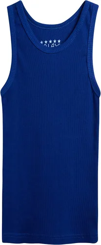 Vista 4 de Galaxy by Harvic Camiseta sin mangas para niños, paquete de 4 unidades, 100% algodón, sin etiquetas, acanalada, camiseta sin mangas para niños (S-XL)