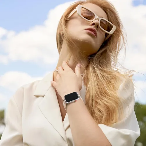 Vista 7 de Correa de diseñador compatible con Apple Watch S11 de 1.654 in y 1.811 in, 1.496 in, 1.575 in, 1.614 in, 1.732 in, 1.772 in y 1.929 in, correa