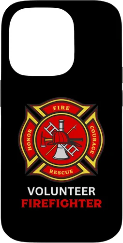 Vista 17 de Funda para iPhone 16 con logotipo de bomberos voluntarios con símbolo de bombero
