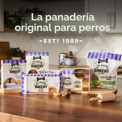 Vista 4 de Three Dog Bakery Classic Cookies - Paquete variado de golosinas para perros, paquete de 3