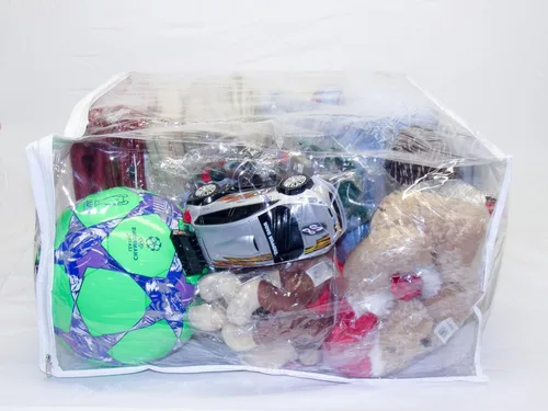 Vista 2 de FBA Juego de 5 bolsas de almacenamiento con cremallera de vinilo transparente de 24 x 20 x 11 pulgadas