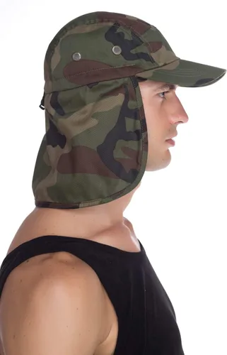 Vista 5 de Outdoor Fishing Sun Cap - Ear Neck Flap Hat