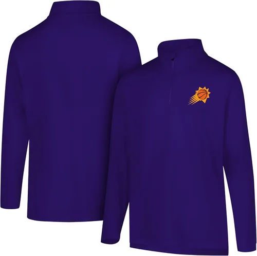 Vista 41 de Ultra Game Camiseta oficial de la NBA de manga larga con cremallera corta para hombre Gris Caliente Carbón