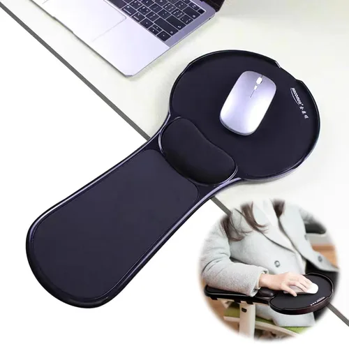 Vista 12 de LL-COEUR Reposamuñecas de apoyo para mesa y silla, extensor de escritorio ergonómico, soporte multifuncional para mouse para computadora (negro)