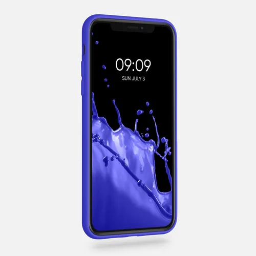 Vista 2 de kwmobile Funda compatible con Apple iPhone 11 Pro Max - Funda protectora de silicona TPU suave y delgada, color azul báltico
