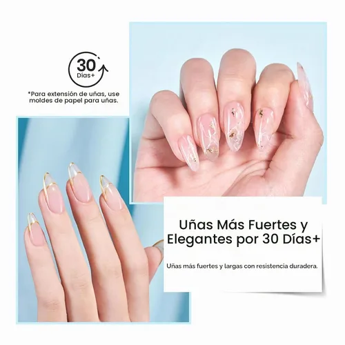 Vista 6 de Beetles - Gel constructor para uñas, 2 piezas de gel transparente 8 en 1, para fortalecer las uñas naturales instantáneas y extensión para salón