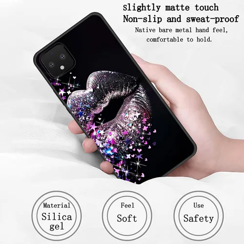 Vista 497 de Funda delgada para Google Pixel 4 XL, funda delgada de silicona de TPU suave a prueba de golpes para Google Pixel 4 XL, astronauta Galaxy