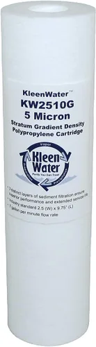 Vista 2 de KleenWater KW2510G - Cartucho de repuesto de filtro de agua para sedimentos de óxido de suciedad, 5 micrones, compatible con WHKF-GD05 FXWTC AP110
