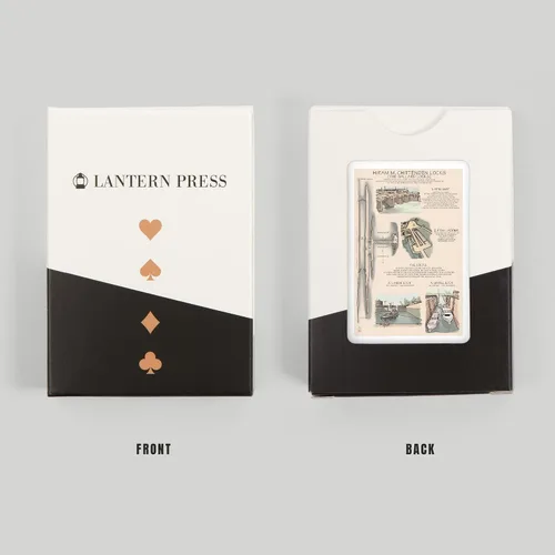 Vista 8 de Lantern Press Ballard Locks Technical, 52 Playing Cards for Adults, Poker Size Card Deck