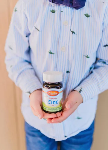 Vista 7 de Carlson - Zinc masticable para niños, 5 mg, apoyo inmunológico, poder antioxidante, sabor natural de bayas mixtas, 42 tabletas