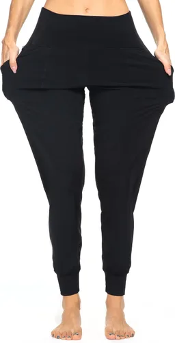 Vista 2 de Kcutteyg - Pantalones deportivos de cintura alta con bolsillos para mujer, pantalones deportivos suaves para descanso, correr y entrenamiento