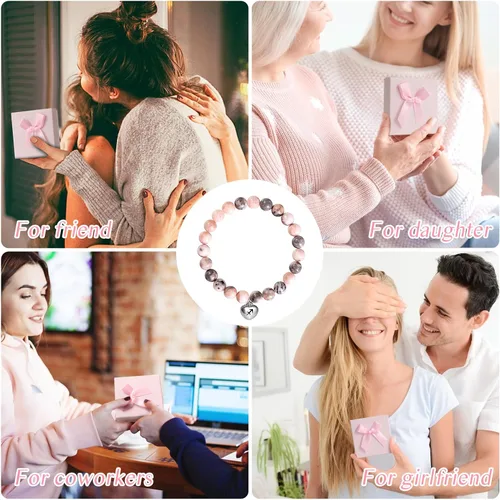 Vista 6 de CowCity Pulsera de Capricornio, regalos del zodiaco, pulseras de cuentas de piedra natural, Capricornio, Acuario, Escorpio, Leo, Piscis, Aries