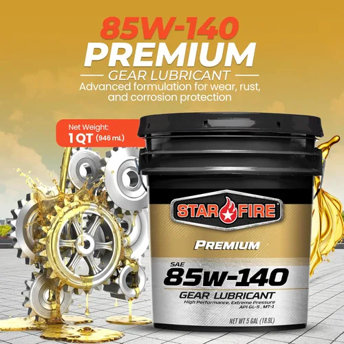 Vista 6 de Lubricantes Starfire Premium SAE 85W140 GL-5 - Aceite diferencial, 5 galones