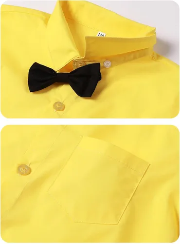 Vista 38 de A&J DESIGN Conjunto de ropa formal para niños pequeños con tirantes y tirantes