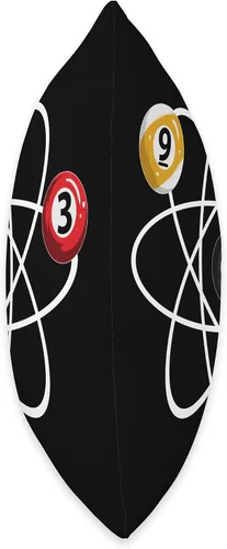 Vista 2 de Billiard Ball 8 13 Pool Skittles Billiards Carom Bolas 2, 3, 8, 9, cojín de billar con diseño de átomo, 16 x 16 pulgadas, multicolor