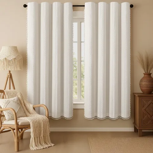 Vista 27 de Cortinas opacas estilo bohemio verde salvia de 96 pulgadas, 2