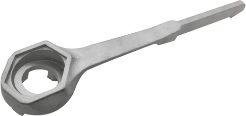Vista 8 de Llave de tambor de aluminio con mango de agarre para tapas de 2" y 3/4" Abridor de barril para tambores de 10, 15, 20, 30, 50 y 55 galones