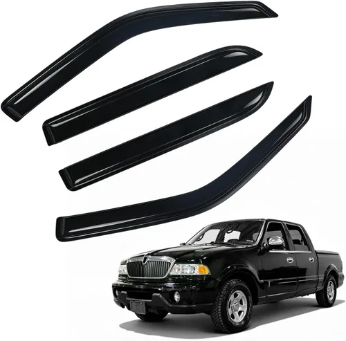 Vista 28 de Protectores de lluvia en canal compatibles con Isuzu D-Max 2004-2010 Double/EXT CAB; 2004-2012 Chevrolet/GMC Colorado/Canyon Crew Cab solamente