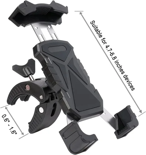 Vista 7 de Soporte para teléfono para carrito de golf, soporte ajustable para teléfono celular para carrito de golf, carrito de empuje, palo de golf, asta
