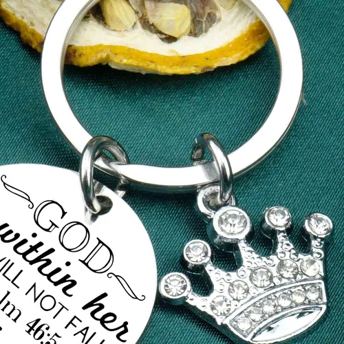 Vista 3 de Regalos navideños para adultos, mujeres, llavero cristiano inspirador religioso con versículo bíblico para hija, amiga, hermana, adolescente