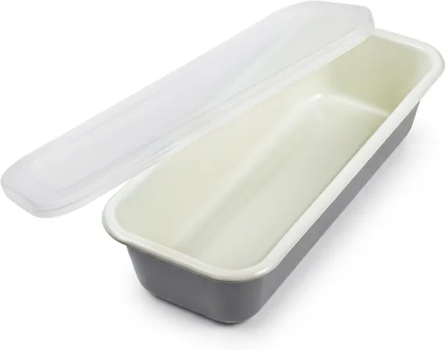 Vista 9 de Webake Sartén esmaltada de 8.5 x 4.5 pulgadas para pan de plátano para hornear, distribución uniforme del calor, sartén antiadherente para pastel