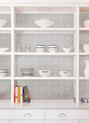 Vista 7 de Wall Pops WPBS4648 Dawson - Calcomanías de pared, color gris