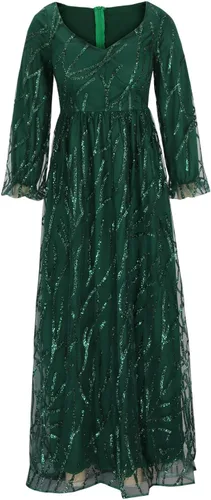 Vista 3 de IEPOFG Vestidos de fiesta de noche para mujer, vestido ajustado con lentejuelas, manga larga, cómodo, sexy, de malla fluida, elegante, vestido