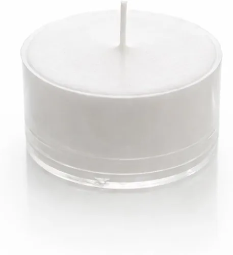 Vista 2 de Efavormart - Paquete de 100 velas blancas sin perfume, 7 horas de tiempo de combustión extendido, tazas transparentes sin humo para recepciones