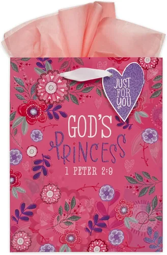 Vista 20 de Christian Art Gifts Bolsa de Regalo Retrato con Etiqueta y Juego de Papel de Seda para Mujeres: Quédate Quieta y Conoce - Salmo 46:10 Versículo