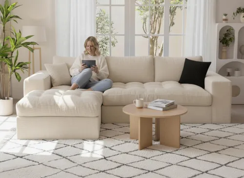 Vista 14 de NAYA 69" Oversised Loveseat Sofa, Compressed Boneless Couch with 2 Deep Seat, Modern Upholstered Cloud Couch for Living Room, Bedroom, Apartment, No